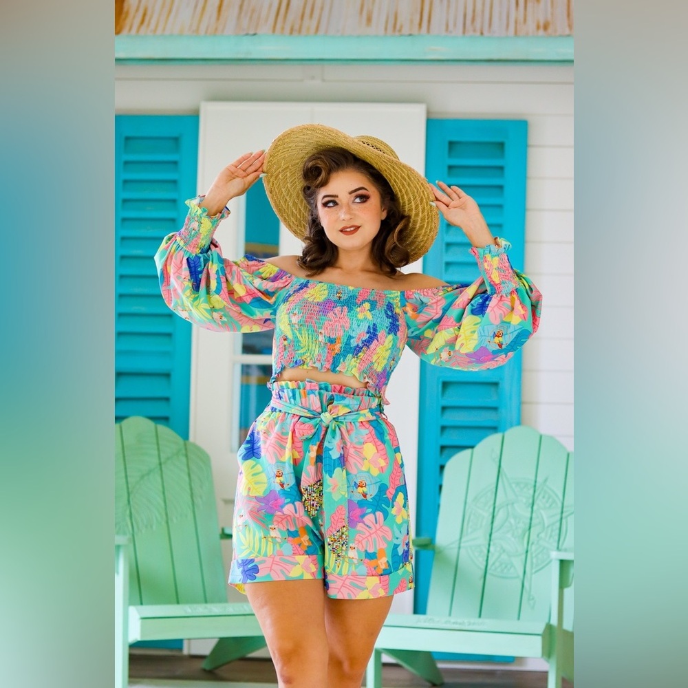 Park Candy Tropical Hideaway High Waisted Shorts - Size XS